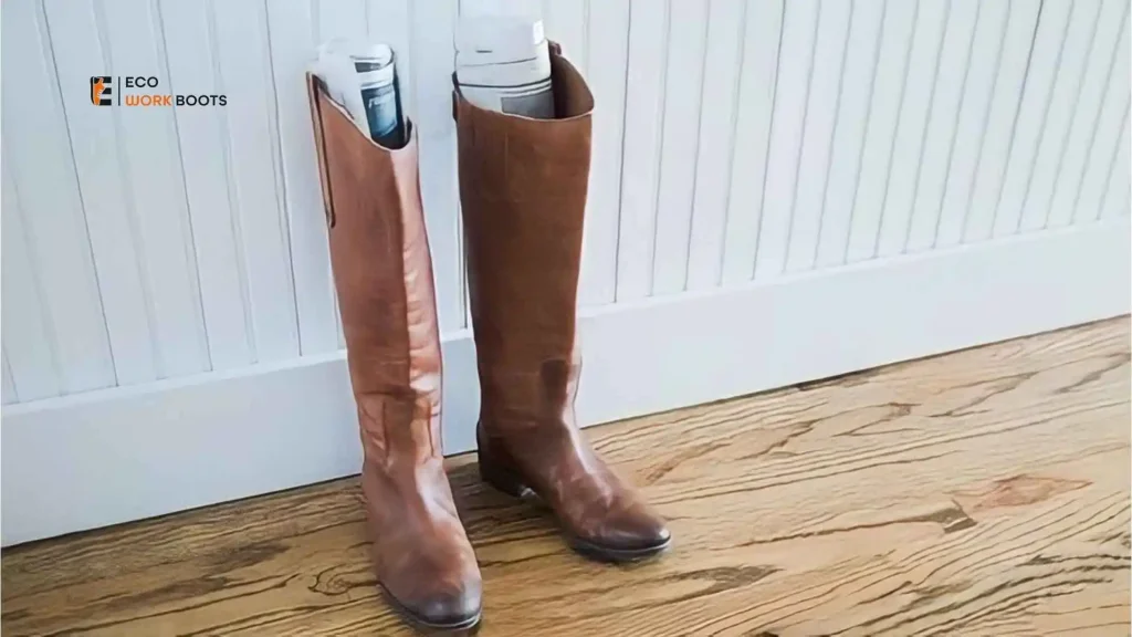Use-Old-Newspaper-Tissues-to-Dry-The-Boots